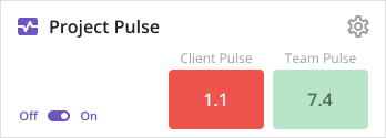 The Pulse Widget as it appeared in the initial prototype.